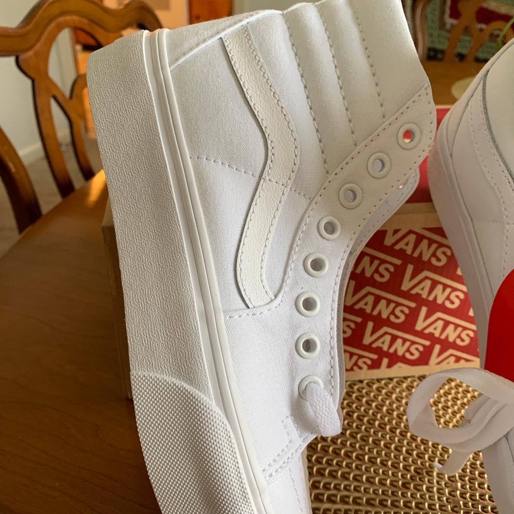 VANS White SK8-HI Platform 2.0 platform vans NWT